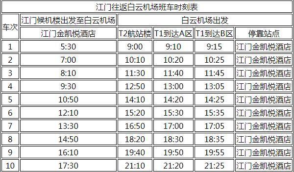 江门候机楼最新时刻表全面解析