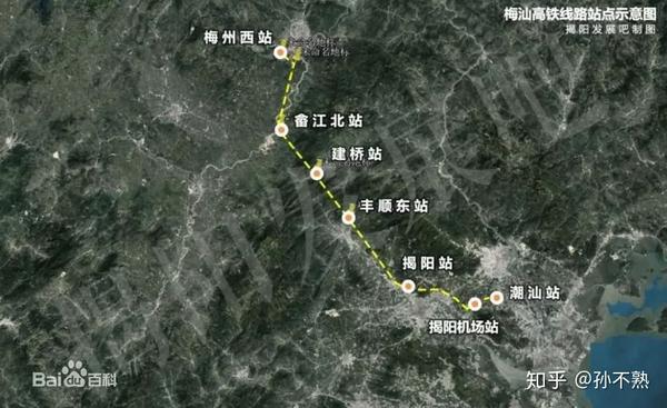 汕梅高铁最新线路图，粤东地区新动脉连接启动