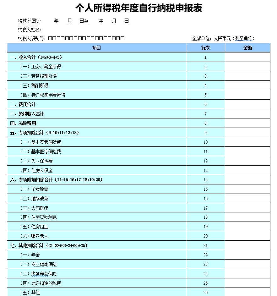 最新个税征收表全面解读